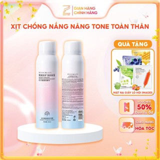 Xịt chống nắng trắng da 150ml Maycreate xịt body nâng tone đi biển kháng nước cấp ẩm Zentop