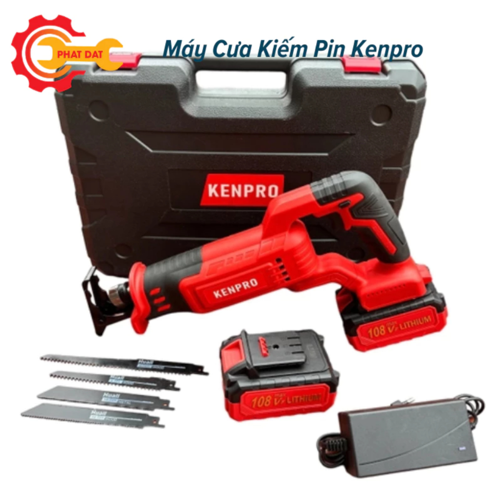 Máy Cưa Kiếm Cầm Tay Dùng Pin KENPRO - Tặng Kèm 4 Lưỡi Cưa Kiếm - Bảo Hành 6 Tháng