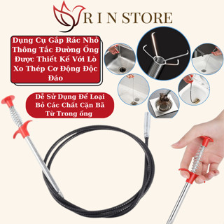 Cây Gắp Rác Ống Cống Dụng Cụ Gắp Rác Thông Cống Đa Năng Gắp Rác Bồn Cầu Bồn Rửa Chén Dài 60cm RIN