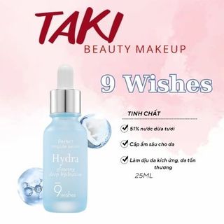  Serum Dưỡng Ẩm Căng Bóng Da 9 Wishes Hydra Glowing Deep Hydration Ampule 30ml 
