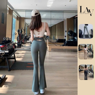 Quần legging ống loe tập yoga, thể thao cạp cao gen bụng nâng mông chất thun lạnh lulu - LAV Activewear