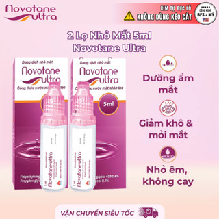  Combo Nước nhỏ mắt nhân tạo giúp bảo vệ mắt dưỡng ẩm giảm khô mỏi mắt Novotane Ultra  lọ nhỏ mắt  