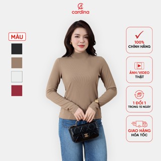 Áo Giữ Nhiệt Nữ CARDINA Chất Liệu Len Tăm Dày Dặn Cổ 5cm Phom Ôm Vừa Tôn Dáng Trẻ Trung 3AHF02 4AHF03