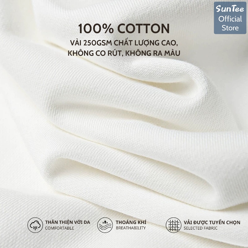 Áo thun dài tay nữ SUNTEE STDT003 form vừa phong cách basic in hình 03 vải cotton 250GSM cao cấp | BigBuy360 - bigbuy360.vn