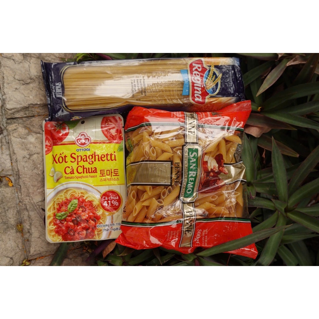 COMBO QUÀ TẶNG MÌ Ý: 1 REGYNA 400GR + 1 SỐT 110GR + 1 MÌ NUI ỐNG 500GR-Sỉ lẻ mì ý spagetti tại Baong