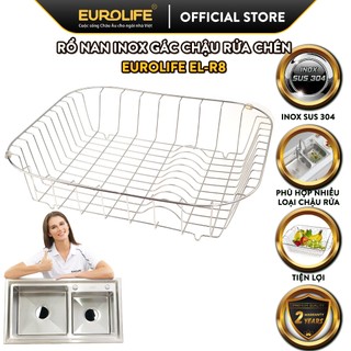 Rổ Inox gác chậu rửa chén Eurolife EL-R81