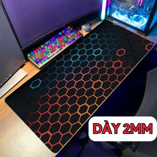 Lót chuột 90x40cm dày 2mm, tấm lót chuột bàn phím full bo viền chắc chắn da dạng mẫu