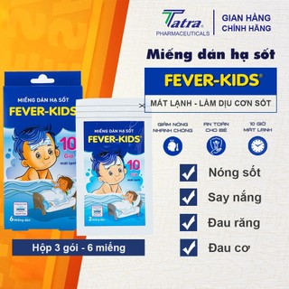  Miếng dán hạ sốt chườm lạnh cho bé - Fever kids - Tatra 
