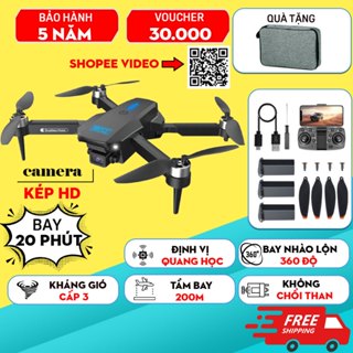 Flycam E88 Max không chổi than máy bay điều khiển từ xa có camera, drone mini giá rẻ plycam,lai cam