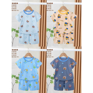 Đồ bộ mùa hè bé trai từ 8-14kg (1-3 tuổi) chất vải thun lạnh thông hơi kháng khuẩn Quảng Châu