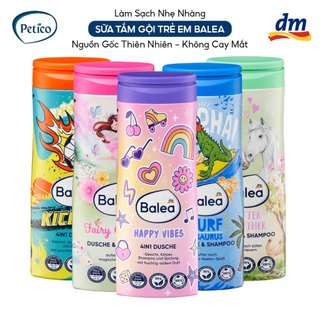  Sữa tắm gội trẻ em Balea Kids thuần chay hương thơm tự nhiên không cay mắt - nội địa Đức 