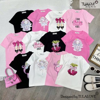 Áo Phông Cộc Tay Bé Gái Hình In Cực Yêu Vải Zip Chất Lượng Cao, Áo Thun Bé Gái Tulalove.