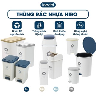 Thùng rác đạp chữ nhật Inochi 20L (tiêu chuẩn Nhật Bản)