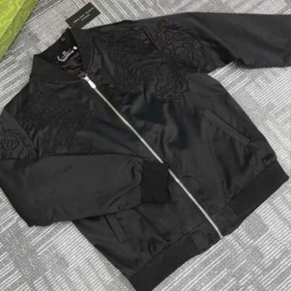 [TT] Áo Khoác Bomber Gió Philip Plein Thêu Hinh Hổ Vằn Hai Bên Ngực Phối logo Sau Lưng 2 Lớp Dầy Dặn Boy Phố #Hot #2025