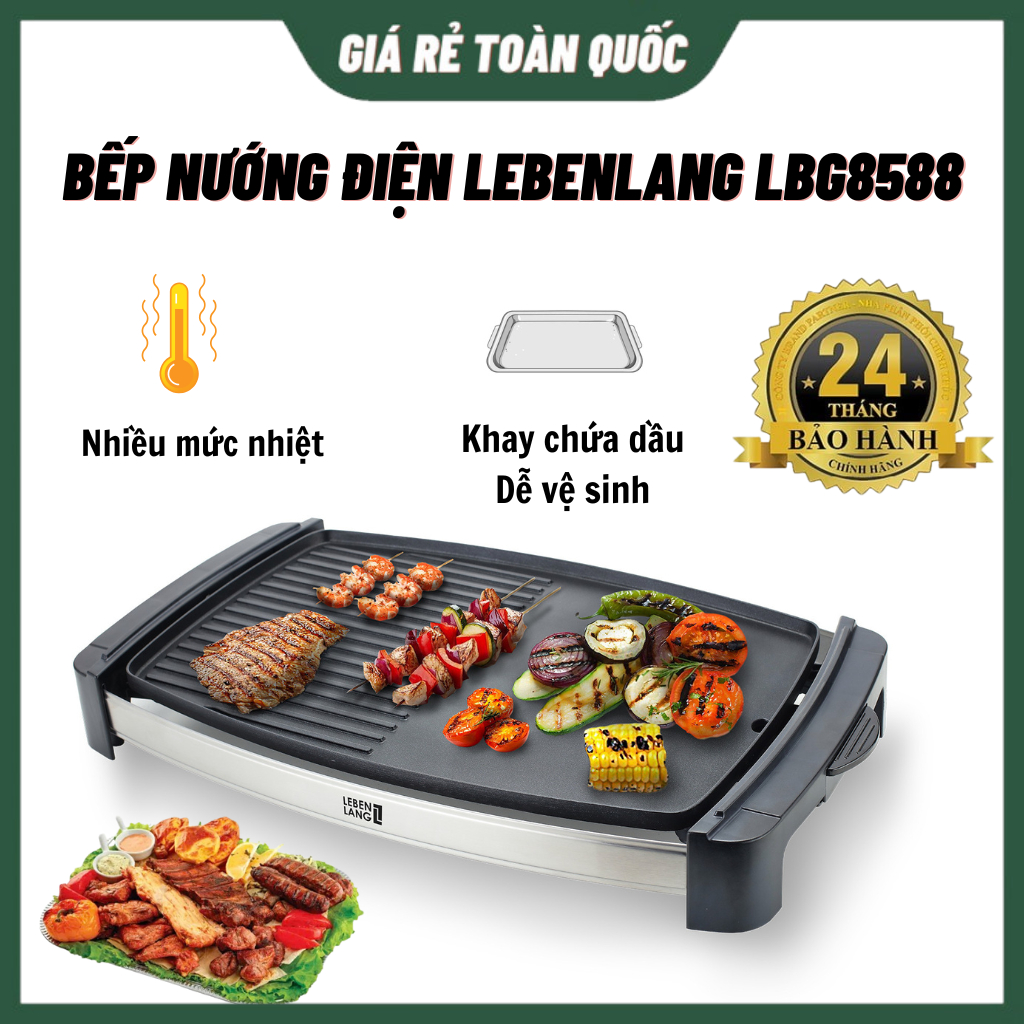 Bếp nướng điện Lebenlang LBG8588, an toàn, tiện ích, hàng chính hãng