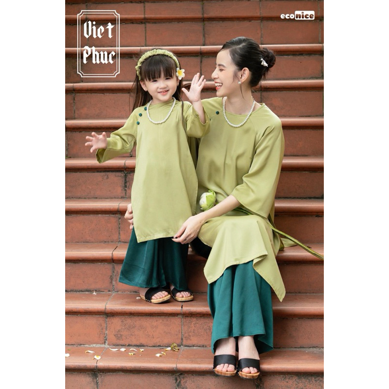 Set vải áo dài lụa ngọc ánh trăng