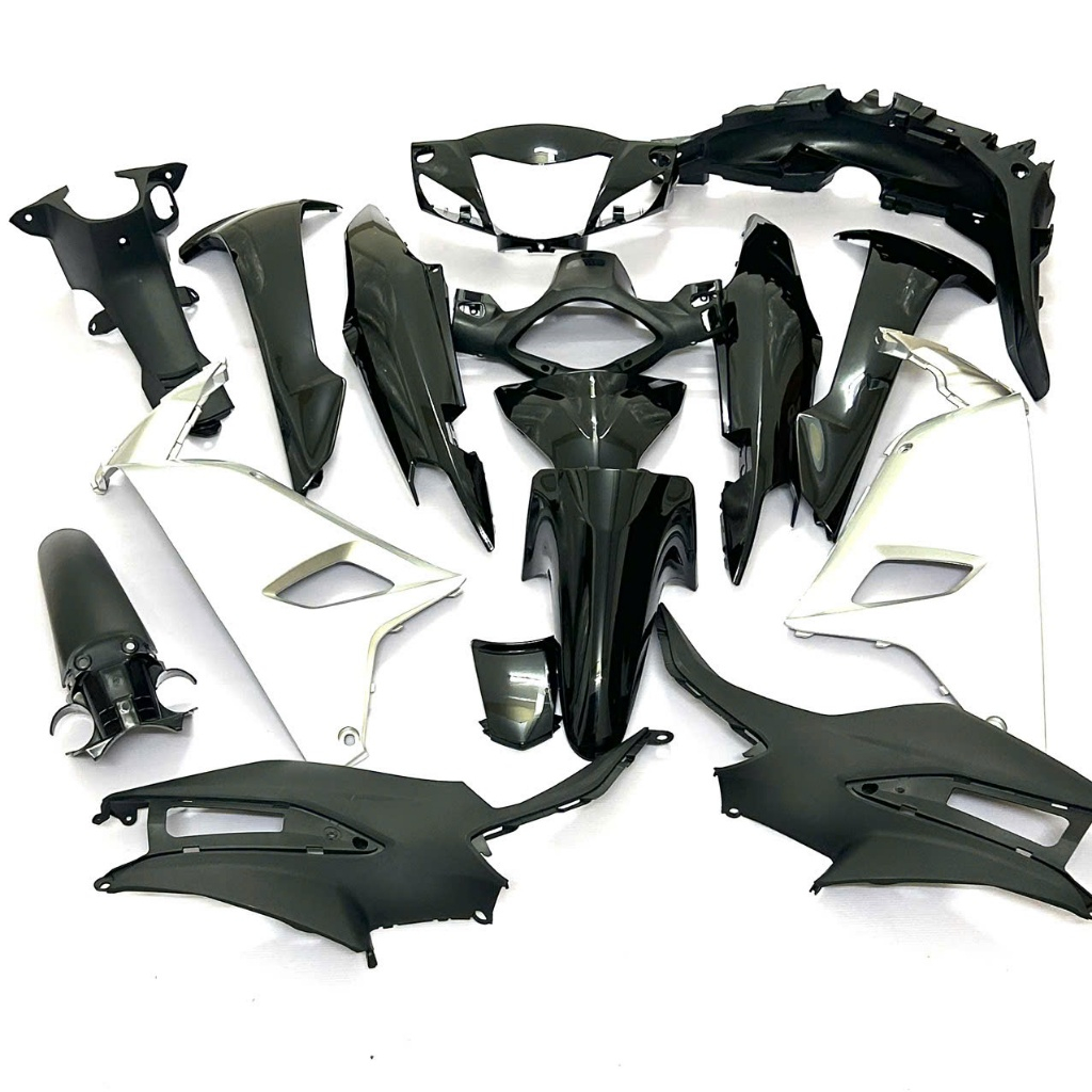 Dàn Áo Wave A 110-Bộ Nhựa Wave A 110 Màu Đen Honda Full Bộ Nhám-Bóng Nguyên Xe Mã ST1