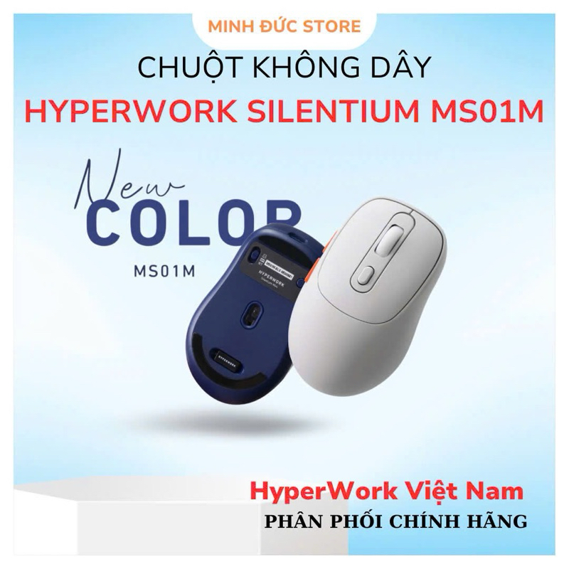 Chuột Không Dây HyperWork Silentium Mini MS01M - Bảo Hành Chính Hãng 12 Tháng