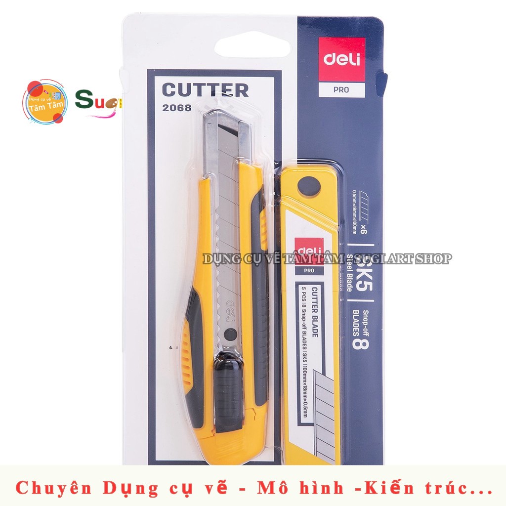 [ Sugi art shop ] [ TÂM TÂM ]-Dao rọc giấy, Dao gọt chì Deli-