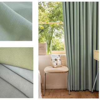 RÈM DÀY CẢN SÁNG, Mặt vải đẹp tông màu trơn sang trọng, rèm luồn rèm dán dày, chống nắng phòng khách phong ngủ