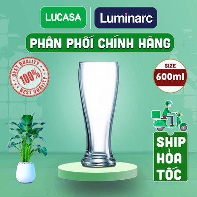 Bộ 6 Ly Bia Thủy Tinh Luminarc Brown 600ml - Loại Cao BOL4350 | Phân Phối Chính Hãng