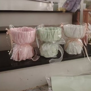 cốt Bó hoa làm sẵn kiểu giấy nhún từ 5 đến 20b ( cắm hoa gì nhắn shop nhé)