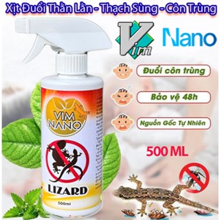  Chai Xịt Đuổi Thạch Sùng Thằn Lằn Vim Lizard Nano 500ml Mùi Hương Dễ Chịu Chiết Xuất Thảo Mộc Đuổi Côn Trùng An Toàn 