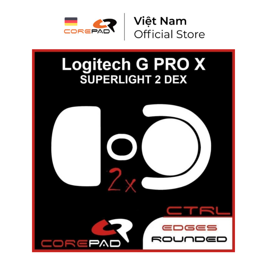 Feet chuột PTFE Corepad Skatez CTRL Logitech G PRO X SUPERLIGHT 2 DEX (2 bộ) - Corepad Official Stor