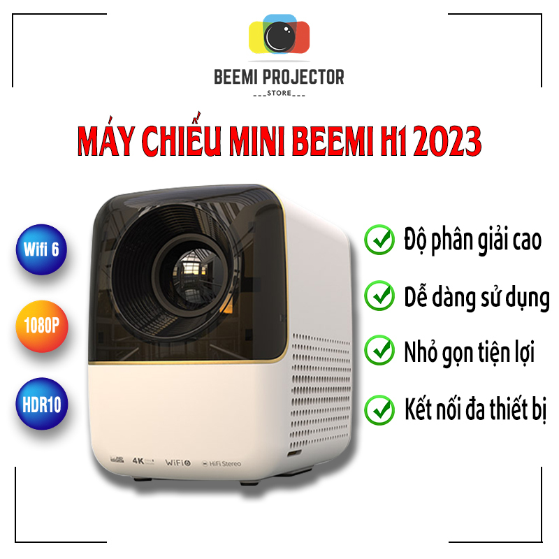 Máy Chiếu Mini Beemi H1 Full HD 1080P Wifi, Bluetooth HDMI USB AV Hệ Điều Hành Android 9.0 Bảo Hành 6 Tháng | BigBuy360 - bigbuy360.vn