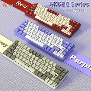  Bàn phím cơ không dây Ajazz AK680 Dual Mode Bluetooth 2.4G Hotswap Gasket Mount LED RGB 68 Phím 
