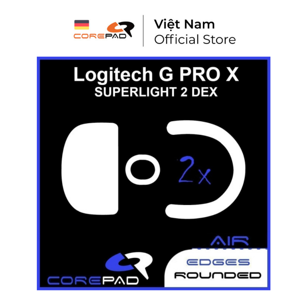 Feet chuột PTFE Corepad Skatez AIR Logitech G PRO X SUPERLIGHT 2 DEX (2 bộ) - Corepad Official Store