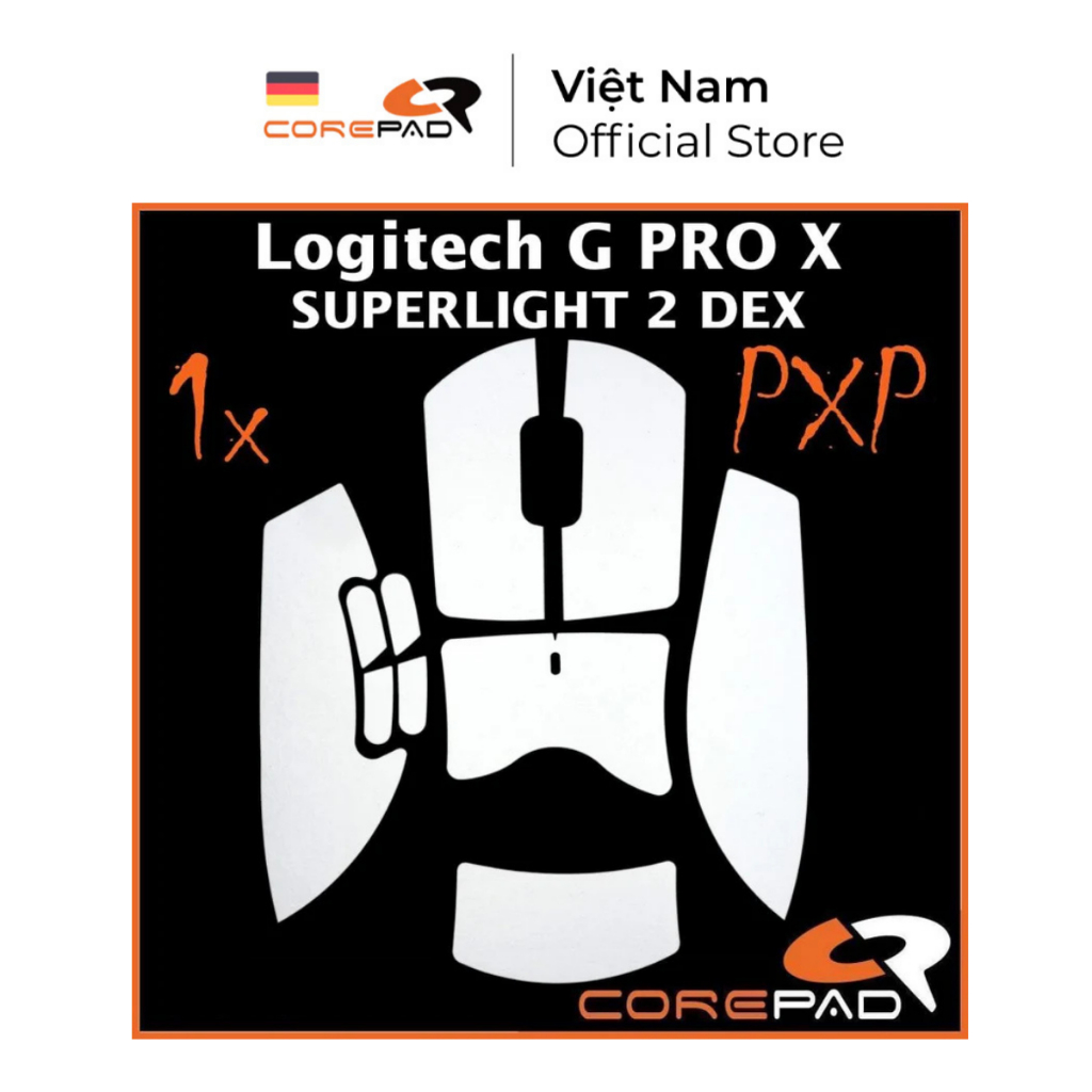 Bộ grip tape Corepad PXP Grips Logitech G PRO X SUPERLIGHT 2 DEX - Corepad Official Store
