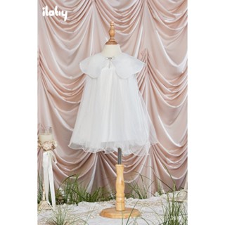 Váy công chúa bé gái ILABY váy Jamita bé gái cổ kiểu đính lấp lánh vải tutu chấm nhỏ kim tuyến [2619]