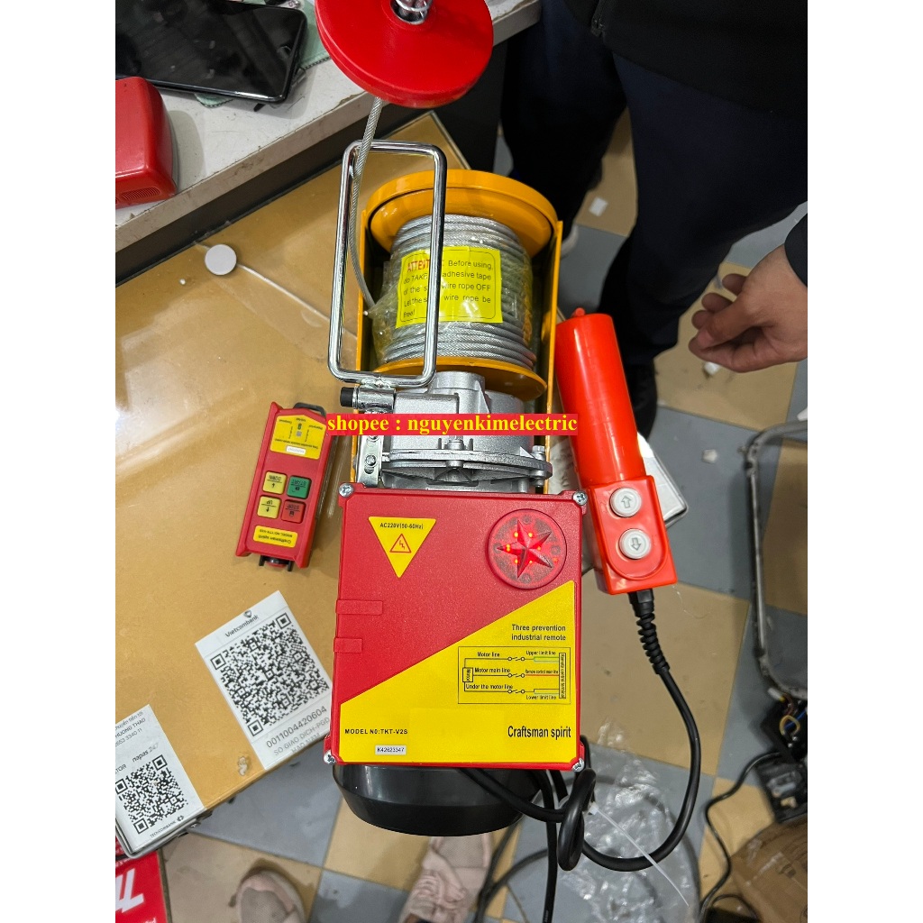 máy tời điện - máy tời điều khiển từ xa và điều khiển cơ PA800