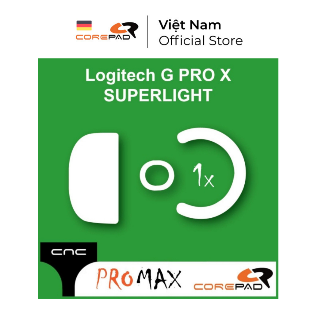 Feet chuột PTFE Corepad CNC milled Skatez PRO MAX Logitech G PRO X SUPERLIGHT 1 (1 bộ) - Corepad Off
