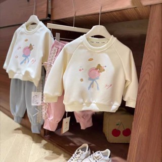 (8-30kg) Set Bộ Đồ Quần Áo Dài Tay Thu Đông Bé Gái Chất Nỉ QCCC Dày Dặn Thêu Hoa Hồng Dễ Thương Size Nhí - Đại _ BABY213