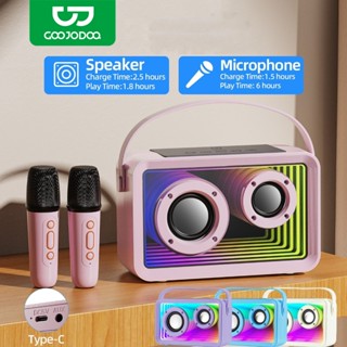   Nhập mã COFSHP59 Loa bluetooth mini karaoke kèm mic GOOJODOQ Bluetooth 5.3 Hỗ trợ Thẻ TF ghép nối 4 chế độ giọng nói 