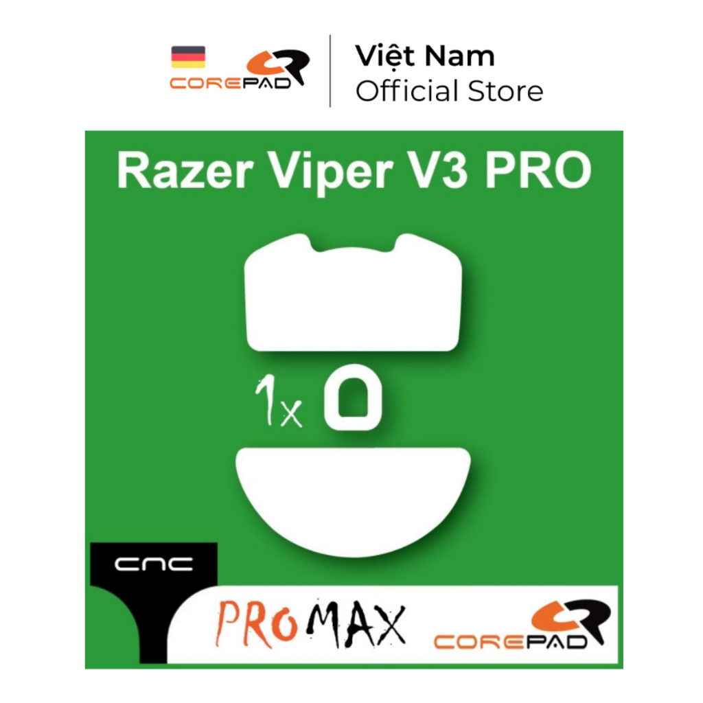 Feet chuột PTFE Corepad CNC milled Skatez PRO MAX Razer Viper V3 PRO / Razer Viper V3 (1 bộ) - Corep