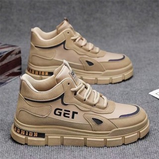  Giày nam cổ cao LAKINTA giày sneaker dây buộc đê bằng GD52 