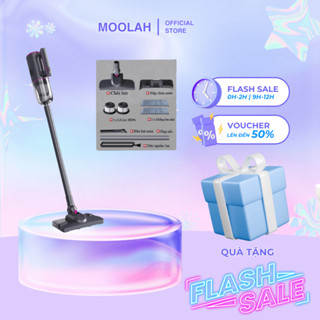 Máy Hút Bụi Cầm Tay Huiber Gia Đình Mini Chính Hãng MooLah Có Dây Đa Năng Kèm Chổi Lau Nhà Có Khay Nước Lực Hút Mạnh