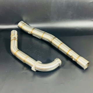 Cổ pô 2 khúc R8 cho xe Exciter 135, 150, 155, winner, sonnic, satria fi, vario inox 304