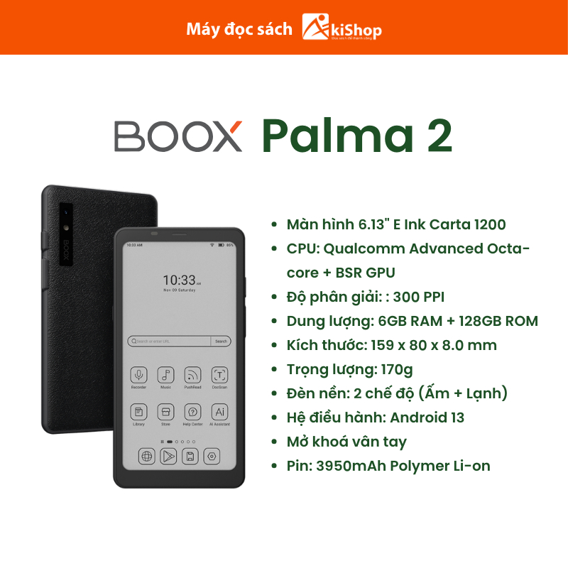 Máy đọc sách Boox Palma 2 chính hãng Akishop | BigBuy360 - bigbuy360.vn