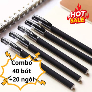   Tặng 20 ngòi  Combo 40 Bút gel nước TEST Gp380 khô nhanh ngòi bút 0.5mm màu xanh đen đỏ - Sun Store 