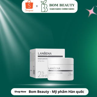 Xả nghỉ Mặt Nạ dán Lột Mụn Đầu Đen Lanbena Nose Plants Pore Strips 30gr  (bombeautyhn)