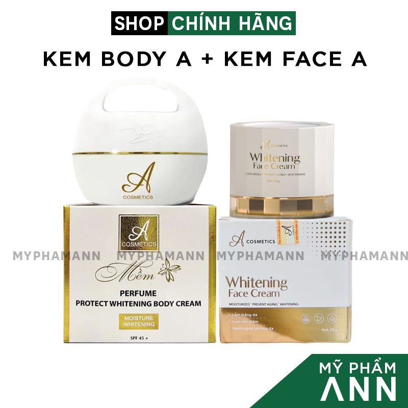 Combo Kem Face Pháp A Cosmetics Phương Anh + Kem Body Mềm Nước Hoa A Cosmetics Phương Anh Chính Hãng