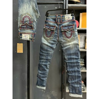 Quần Jean Nam Dài Chữ U J3691-JD7901 Màu Xanh Was Gân Chỉ Đỏ Cam Chất Vải Denim Dày Dặn K3 STORE.