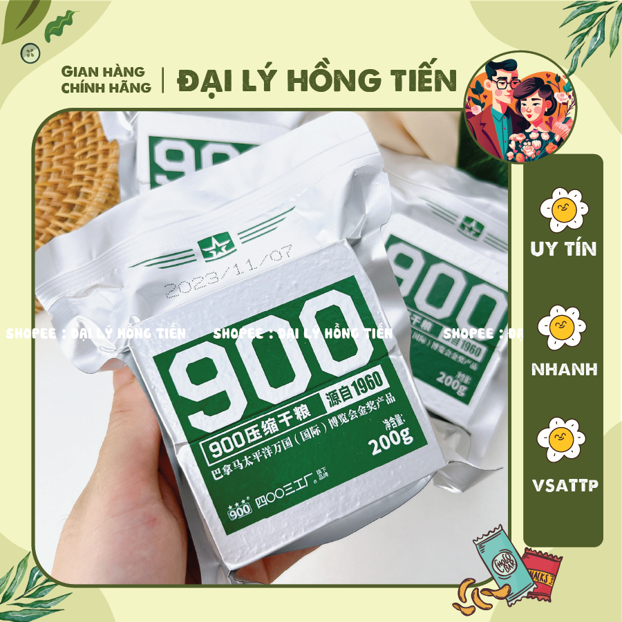 1 PHONG LƯƠNG KHÔ 900 BA SAO - 200 gam(4 thanh 50g)