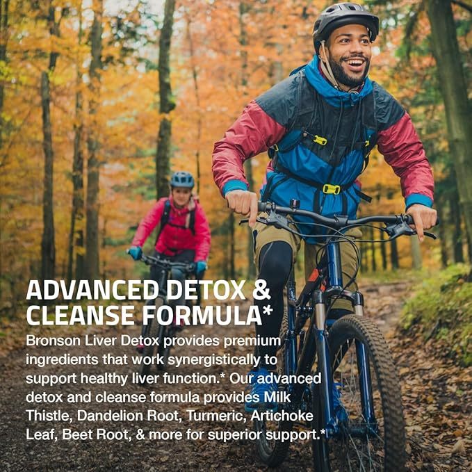 Bronson Liver Detox Advanced Detox & Cleansing Formula Viên Uống Hỗ Trợ Chức Năng Gan & Thải Độc Gan 60 viên