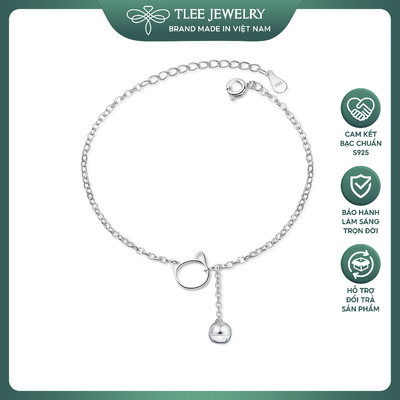 Lắc chân bạc nữ TLEE mèo mix chuông TLEE JEWELRY LC0103
