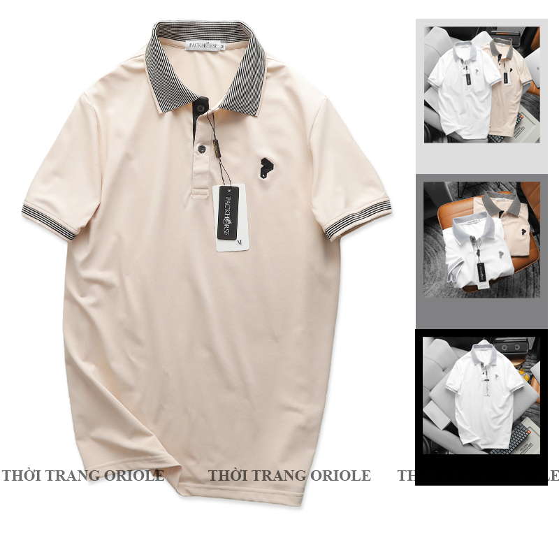 Áo Thun Nam Cổ Bẻ Oriole - Áo Nam Pack Hourse - Áo Polo Nam Có Cổ Viền Bo Sọc Nhuyễn Thêu Logo (Big 